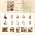 Leisure Diary PET scrapbooking stickers set featuring warm hand-drawn girl illustrations - Leisure Diary