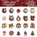 20 autocollants de Noël gravés au laser avec des motifs de fête de la collection Frost Chime - Carillon de Givre