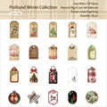 20-piece retro Christmas sticker pack with laser-cut holiday motifs and Vow Tag designs - Vow Tag