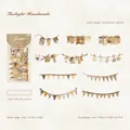 Retro handmade long strip paper stickers in twilight brown for creative DIY crafts - Twilight Handmade