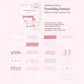 Set di 50 adesivi vintage in carta vellum e washi per decorazione di scrapbooking - Fantasia Pulsante