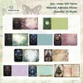 Gilded Script vintage stickers set with magic floral patterns for creative scrapbooking - Gilded Handwriting