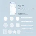 Μπλε αυτοκόλλητα PET δαντέλας με 30 κομμάτια διακοσμητικά σχέδια νιφάδας χιονιού και αστεριών - Ice Dream Weaver