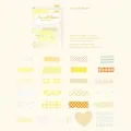 Set de 50 pegatinas vintage Sea Salt Lemon con motivos geométricos de papel decorativo - 50 Hojas / Limón con Sal Marina