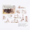 Retro architectural PET stickers Sunset Castle series for DIY scrapbooking decoration - Castle Afterglow