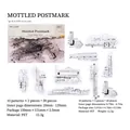 Retro postzegel PET-stickers voor scrapbooking en creatieve doe-het-zelf-projecten - Gevlekte Poststempel