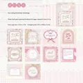 Pegatinas vintage de papel kraft blanco para scrapbooking con tema floral - Mensajes Florales