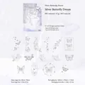 30pcs vintage 3D silver laser butterfly stickers set for scrapbooking decoration - Silver Butterfly Dream