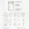 Silver Candle Whispers PET stickers with 3D laser silver finish and vintage motifs - Silver Candle Old Words