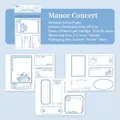 Bloc-notes Manor Concert en papier texturé avec trois motifs musicaux élégants - Concert du Manoir