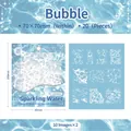 Adesivi in PET a tema increspature d'acqua con motivi a bolle per decorare agende - Bolle Fantasma