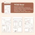 Bloc-notes détachable Ours Wilder, lot de 30 feuilles en papier texturé lin rétro - Ours Sauvage