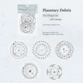 Planetenteile PET Aufkleber mit Galaxiebahnen für Vintage DIY Scrapbooking Alben - Planetarischer Schutt