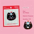 Cartoon black cat embroidery patch with party hat for scrapbooking and decoration - Wishing Cat Style