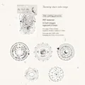 PET Dekosticker Sternenspur-Noten mit Himmels- und Astrologiemotiven Set - Sternenspur Note