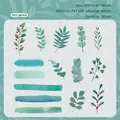 Aquarel varenscheut PET-stickers met bladpatronen, set van 30 stuks voor scrapbooking - Varenscheut