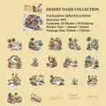 20pcs Desert Oasis PET stickers featuring camels, palms and Arabic architecture patterns - Desert Oasis