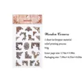 Adesivi PET angolari in legno vintage per scrapbooking serie Album del Tempo - Angolo in Legno