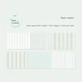 Washi tape Malt Crumbs da 50mm con motivi geometrici verdi e strisce per scrapbooking - Briciole di Malto
