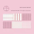 Set di nastro washi a quadretti e strisce rosa per scrapbooking e diari fai-da-te - Griglia Rosa Albicocca