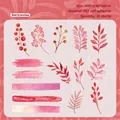 Aquarel PET-stickers set met rode takken en bessen voor journaling decoratie - Rode Takken