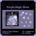 Purple Magic Shine fireworks PET stickers for scrapbooking and artistic decoration - Pack of 20 / Purple Magic Shine