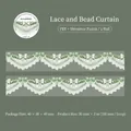 Ruban PET décoratif dentelle et perles avec finition nacrée variante fleurs et perles - Fleur et Rideau de Perles