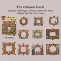 Medieval coat of arms decorative stickers set with Red Flame Earl heraldry designs - Crimson Earl