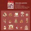 Set di 15 adesivi in PET natalizi con motivi di Babbo Natale e renne festive - Avventura di Natale