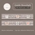 Ruban décoratif PET Gentle Moonlight avec effet nacre, motifs dentelle et perles - Lumière Douce de la Lune