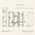 Set di adesivi PET vintage Sketch Light con dettagli argentati per scrapbooking fai-da-te - Camera Oscura Matita