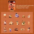 15pcs Halloween PET stickers featuring spooky ghosts, pumpkins, and black cat designs - Trick or Treat