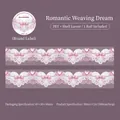 Ruban adhésif PET rose romantique avec dentelle et nœuds pour décoration de journal - Rêve Romantique