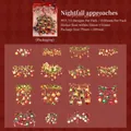 Christmas themed PET stickers set with 15 holiday hanging ornaments on red background - Lights On