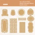 Retro kraft paper sticker set with 10 vintage floral and lace frame designs - Rock Love
