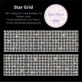 Nastro decorativo PET Star Grid con stelle in lamina d'oro e motivo a griglia per DIY - Griglia Stellata