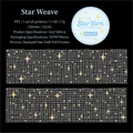 Nastro in PET a tema stelle in nero e oro con lamina per scrapbooking e decorazioni - Tessitura Stellata
