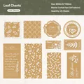 Leaf Chants retro floral kraft paper stickers set with 20 pieces for DIY journals - Leaf Chants
