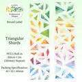 Rainbow watercolor triangle PET decorative tape for scrapbooking DIY projects - Triangle Fragments
