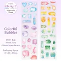 Iridescent watercolor bubble PET decorative tape for scrapbooking and DIY journals - Colorful Bubbles