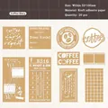 Retro Coffee Diary kraft paper stickers set for scrapbooking and DIY craft journals - Coffee Diary