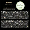 Star-Yarn PET washi tape featuring black and gold starry sky pattern with foil stamping - Starry Network
