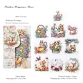 Retro animal PET stickers including squirrel and rabbit illustrations for DIY crafts - Scented Trails Of Perched Feathers