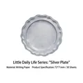 Vintage silver plate shaped sticky notes, writing paper, 72x71mm, 30 sheets per pack - 30 Sheets / Silver Plate