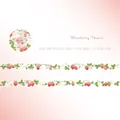 Ruban PET scintillant motif de fraises et vignes pour scrapbooking et artisanat - Manoir aux Fraises