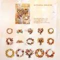 Autumnal Wreaths vintage stickers set with 30 pieces for DIY scrapbooking decoration - Autumnal Wreaths