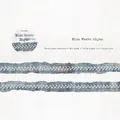 Blue Weave Rhyme washi tape with white sewing stitch patterns for DIY scrapbooking - Blue Weave Rhyme