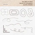 Adesivi PET ricamo marrone per journaling, 20 fogli con motivi di cucito vintage - Tono Marrone