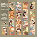 Washi Tape mit Katzendessert-Motiv und niedlichen Anime-Illustrationen für Planer - Miau Pfote Dessert