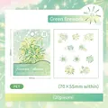 Grüne PET Feuerwerk Aufkleber, 20 Stück Deko-Set für DIY-Planer und Scrapbooking - Frühlingsgrünes Feuerwerk
